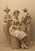 Harlequin with mandolin