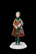 Miniature the girl with a Miniature the girl with a leveret