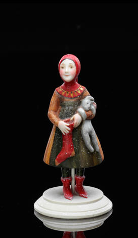 The girl with a Miniature the girl with a leveret