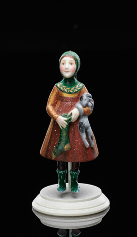 The girl with a Miniature the girl with a leveret 